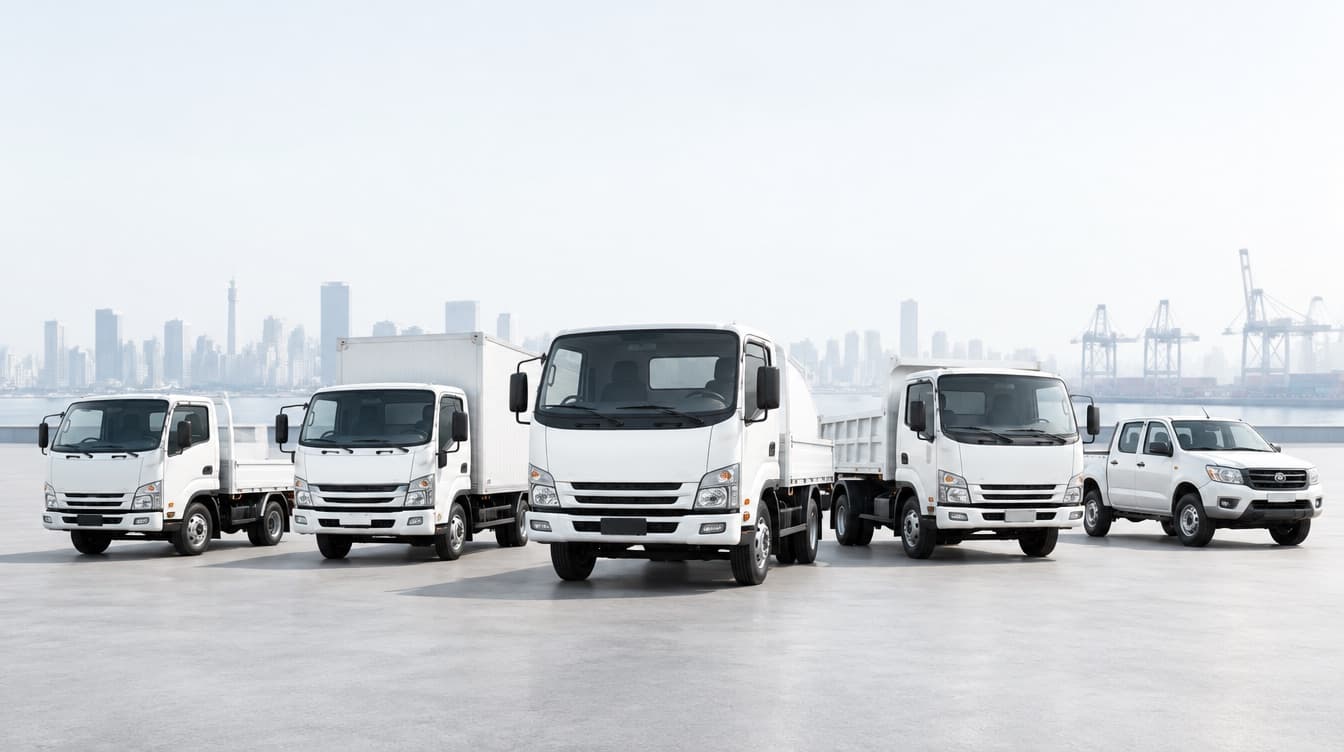 Japanese vehicles lined up for export